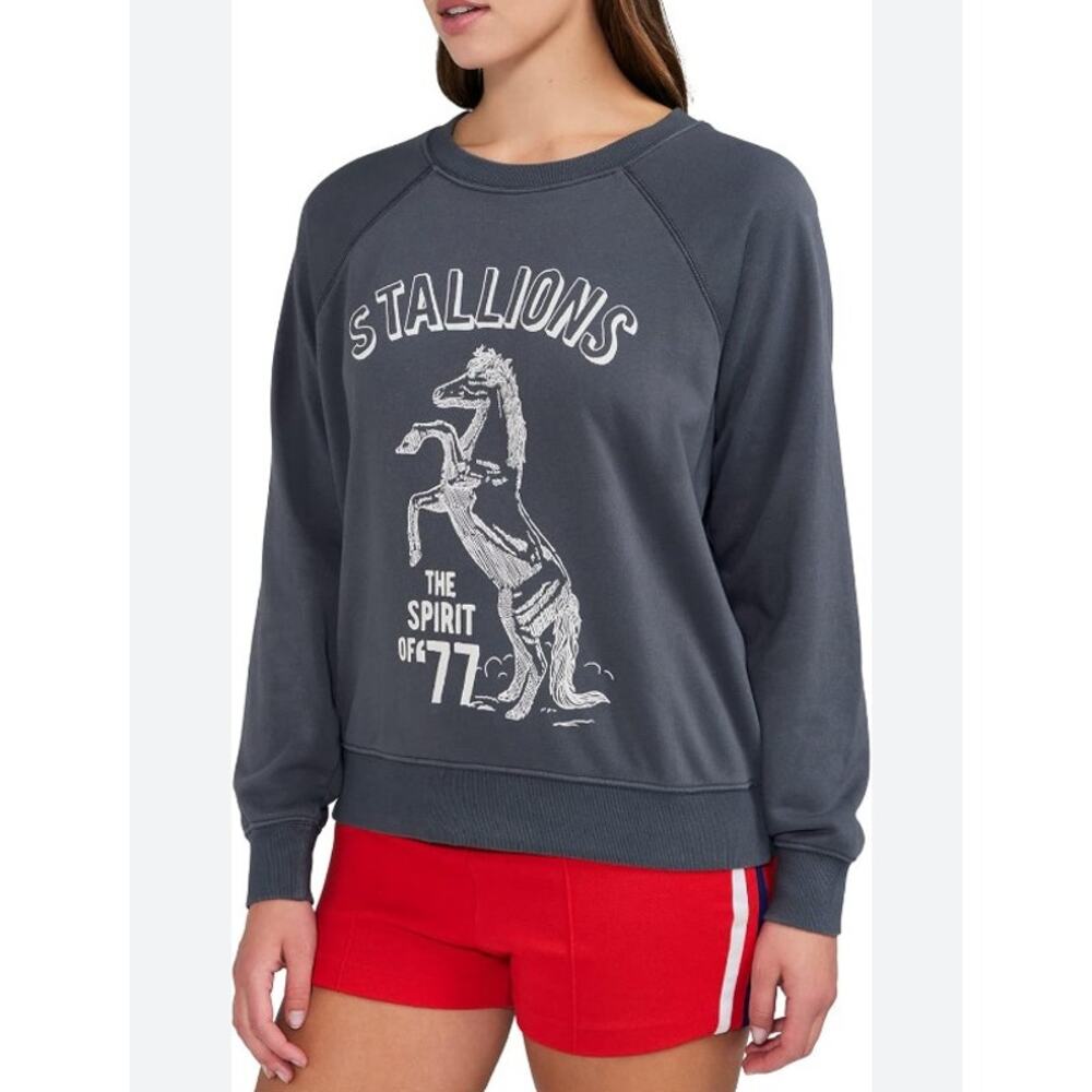 Wildfox Stallion 'The Spirit Of 77' Sommers Sweatshirt Gray Horse Retro S
